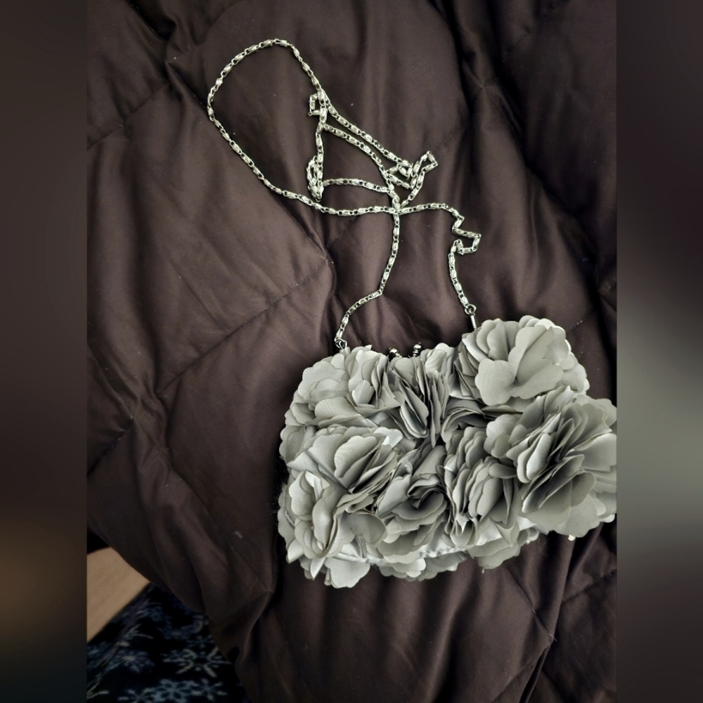 Grey Silver Evening Bag - Picture 2 of 5